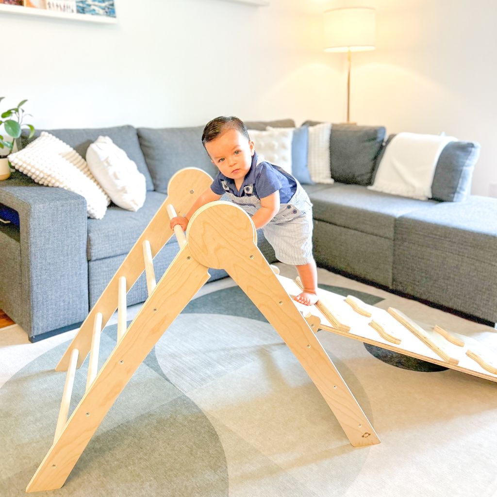CRANBERRY CLIMBER - Montessori Wooden Triangle Climber for Kids - Shopthatapp.ca