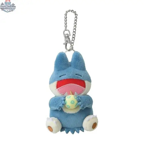 Munchlax keychain from Mori by Banana Games & Hobby, featuring a plush Munchlax character with detailed design.