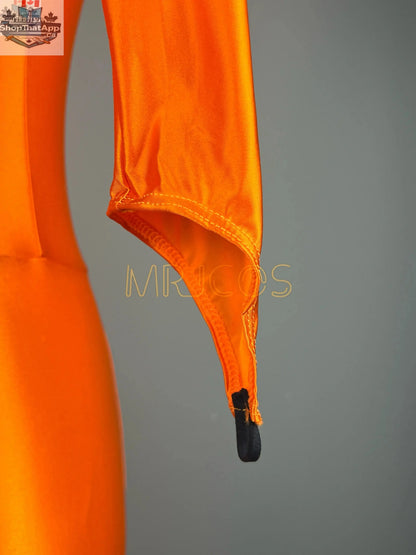 Anime cat cosplay bodysuit by MRJCOS, full spandex jumpsuit inspired by Cat's Eye, perfect for Halloween and costume parties.