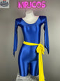 Anime cat-inspired cosplay bodysuit by MRJCOS, full spandex jumpsuit with eye-catching feline design for Halloween or costume parties.