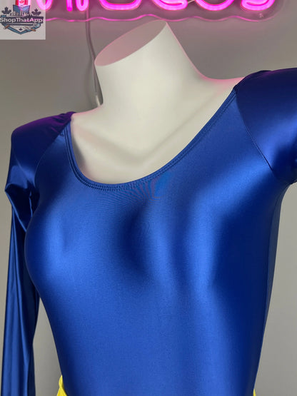 Anime cat-inspired cosplay bodysuit by MRJCOS, full spandex jumpsuit with eye design for Halloween or costume parties.