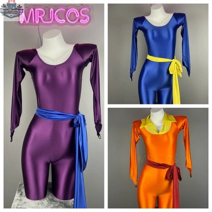 Anime cat cosplay bodysuit by MRJCOS featuring a full spandex jumpsuit with feline details and a sleek, fitted design.