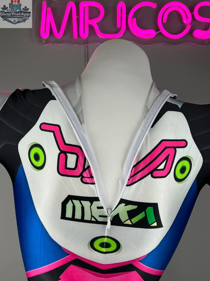 MRJCOS spandex cosplay bodysuit with open crotch, perfect for Halloween costumes, featuring a sleek, form-fitting design.
