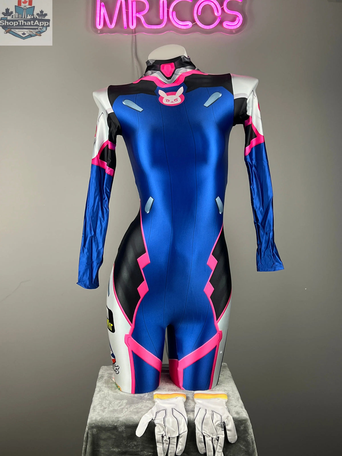 MRJCOS spandex Zentai costume full body suit for Halloween cosplay, featuring a sleek, form-fitting design in vibrant colors.