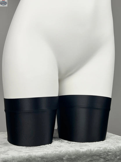 Anime Team Rocket cosplay costume set with gloves and skirt, made of spandex leather, by MRJCOS, shown on a mannequin.