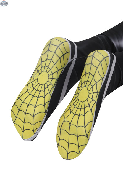 MRJCOS Super Hero Spider Cindy cosplay costume in a full bodysuit with web design, perfect for Halloween or themed events.