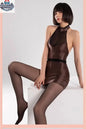 Satin spandex halter dress by MRJCOS, sleeveless lingerie-style dress with alluring fit and smooth satin finish.