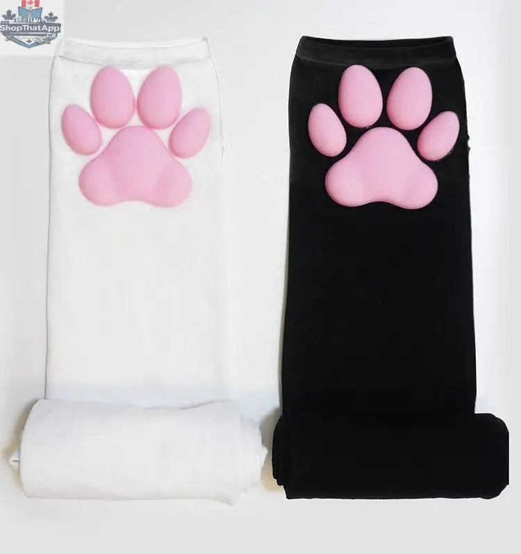 MRJCOS cat paw anime gloves with 3D padding and velvet fabric, featuring adorable cat paw designs for cosplay or fashion.