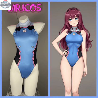 MRJCOS crotchless anime cosplay lingerie bodysuit featuring vibrant design and detailed patterns, perfect for themed costume wear.
