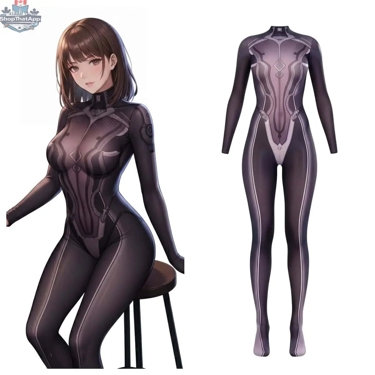 Anime Superhero Eve 10D sheer bodystocking by MRJCOS, featuring ultra-thin, form-fitting anime-inspired lingerie with detailed design.