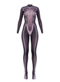 Anime superhero Eve 10D sheer bodystocking by MRJCOS, ultra-thin lingerie featuring a detailed superhero design and form-fitting style.