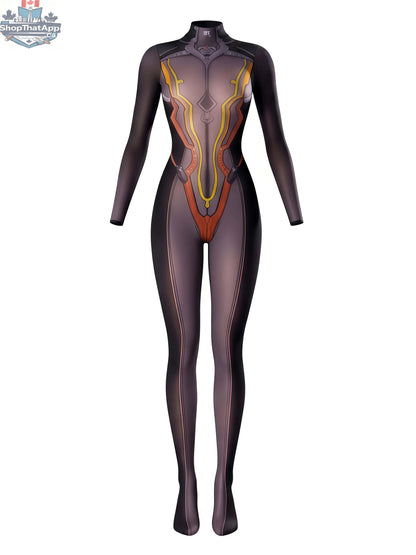 Anime Superhero Eve 10D sheer bodystocking by MRJCOS, ultra-thin lingerie featuring intricate anime-inspired design and form-fitting style.