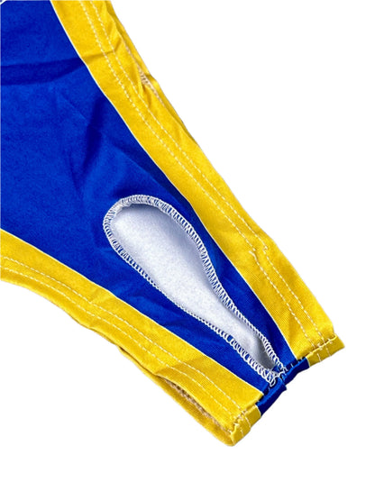 MRJCOS superhero crotchless lingerie costume featuring a bold bodysuit with vibrant colors and daring design for adventurous wear.