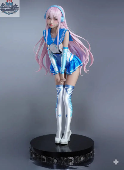 Japanese anime-inspired MRJCOS swimwear spandex racing wetsuit featuring a vibrant race queen costume design.