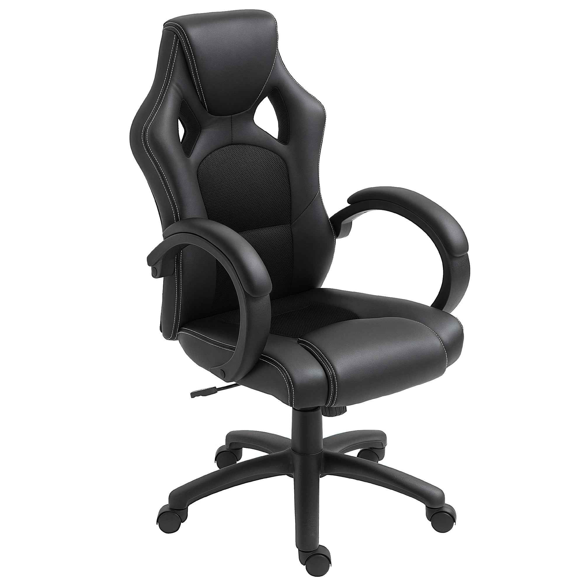 Erling Gaming-Office Chair with Swivel and Tilt Functions-Black