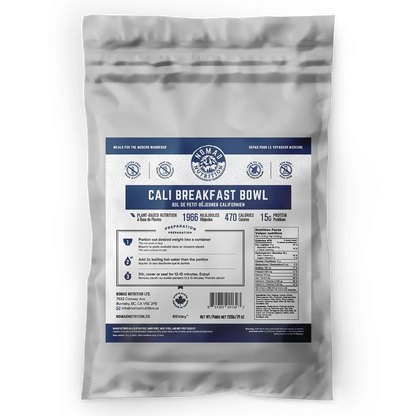 Bulk 1120g Nomad Nutrition California Breakfast Bowl, vegan dehydrated plant-based gluten-free food in a large bag.