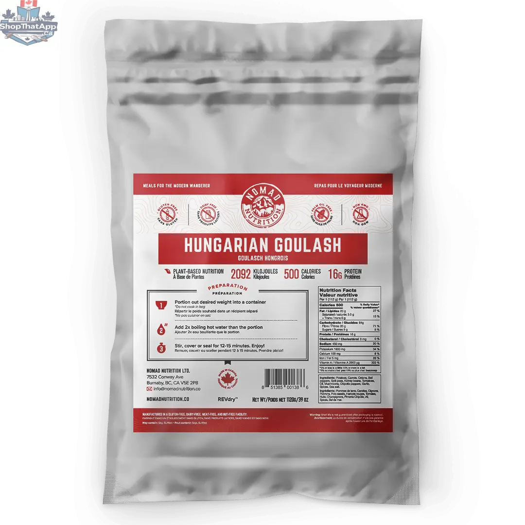 Nomad Nutrition California Breakfast Bowl Large Bulk 1120g, dehydrated vegan and gluten-free food with plant-based ingredients.