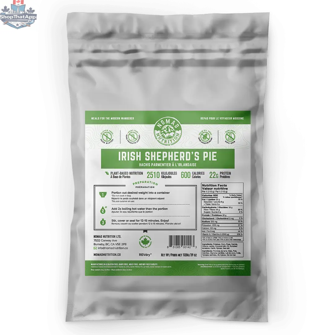 Nomad Nutrition California Breakfast Bowl large bulk 1120g vegan, gluten-free dehydrated plant-based food in a bag.