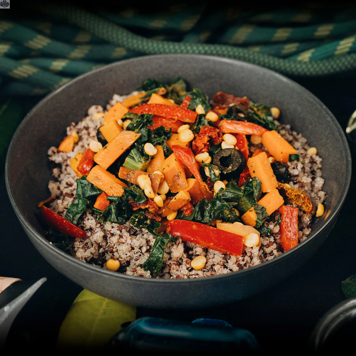 California Breakfast Bowl by Nomad Nutrition, plant-based vegan and gluten-free dehydrated food served in a single bowl.