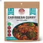 Nomad Nutrition Caribbean Curry Mix in 56g package, vegan, gluten-free dehydrated food for flavorful dishes.