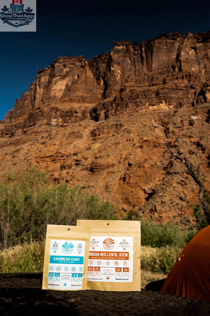 Nomad Nutrition Caribbean Curry Mix in a 56g package, a flavorful plant-based and gluten-free spice blend for vibrant dishes.