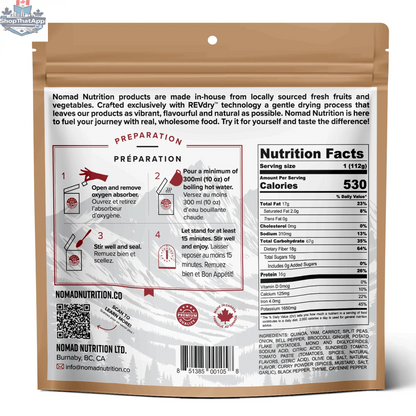 Nomad Nutrition Caribbean Curry Spice Mix in a jar, vegan, gluten-free, dehydrated food with vibrant spices for authentic Caribbean flavors.