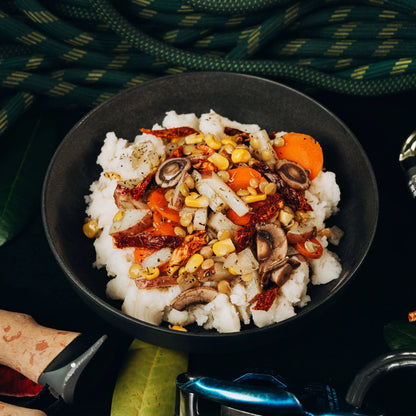 Irish Shepherd's Pie by Nomad Nutrition, a vegan, gluten-free dehydrated food meal with savory plant-based ingredients.