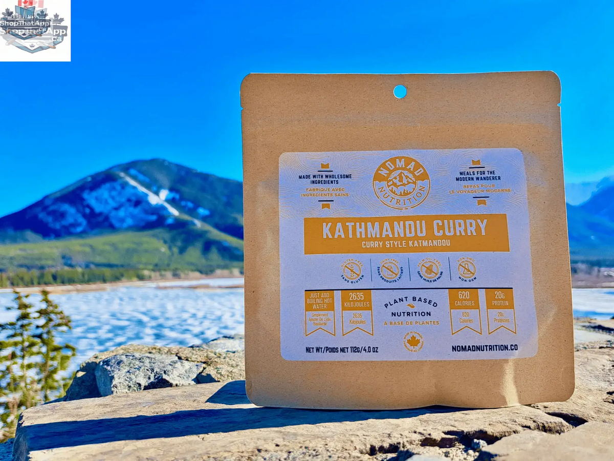 Kathmandu Curry Powder by Nomad Nutrition, vegan and gluten-free dehydrated spice blend for flavorful dishes.