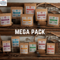 Nomad Nutrition Mega Pack Meals with 12 vegan, gluten-free dehydrated meal pouches for easy meal prep and outdoor adventures.