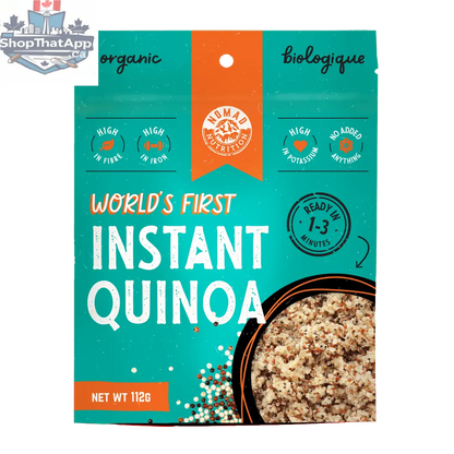 Original Instant Quinoa by Nomad Nutrition, vegan and gluten-free dehydrated plant-based food in a resealable bag.