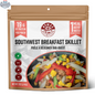 Nomad Nutrition Southwest Breakfast Skillet in a bowl, featuring plant-based, vegan, gluten-free dehydrated meal with colorful vegetables.