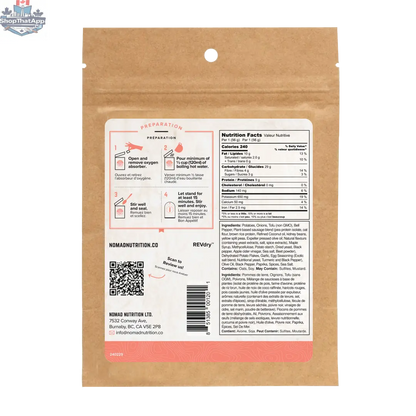 Vegan Southwest Breakfast Skillet by Nomad Nutrition, gluten-free dehydrated plant-based meal in a 56g serving.
