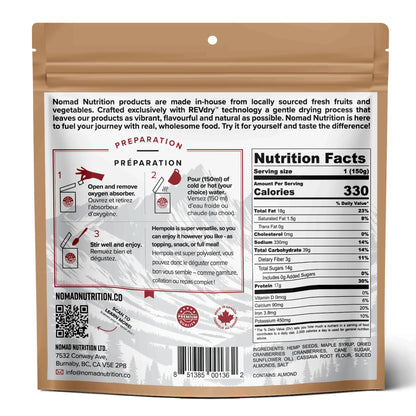 Westcoast Hempola Original cereal by Nomad Nutrition featuring hemp and plant-based ingredients in a vegan, gluten-free food product.