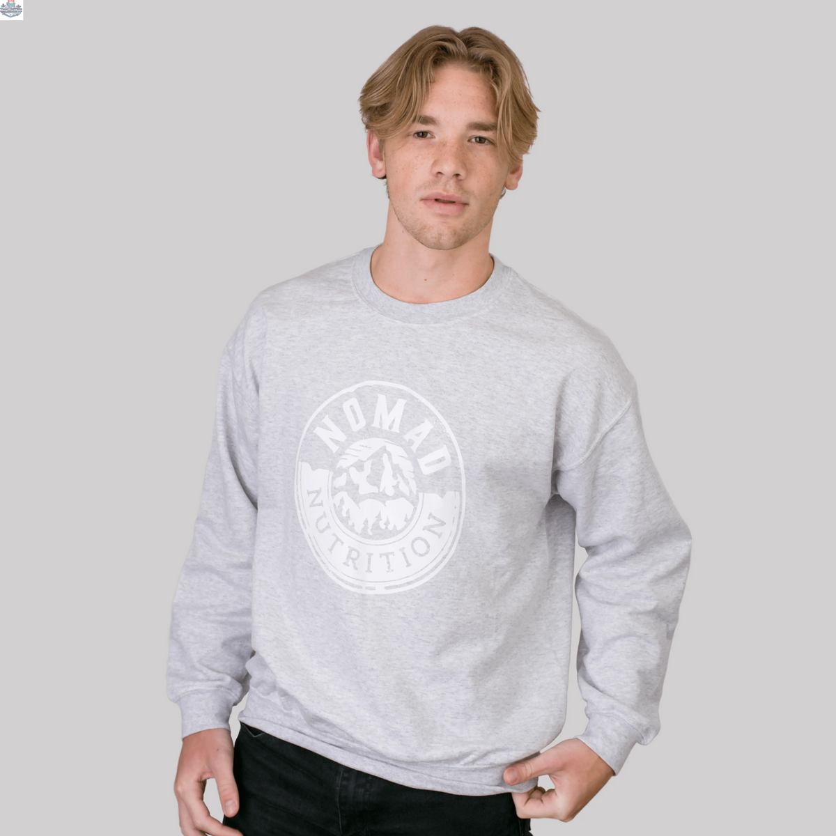Nomad Shadow Sweatshirt by Nomad Nutrition, large size, black color, with logo and branding visible on front.