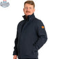 Northern Sun navy softshell jacket with a sleek design, showcasing its comfortable, versatile outerwear style.