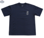 Navy men's T-shirt by Northern Sun with paddle graphic on front, showcasing casual style and comfortable fit.