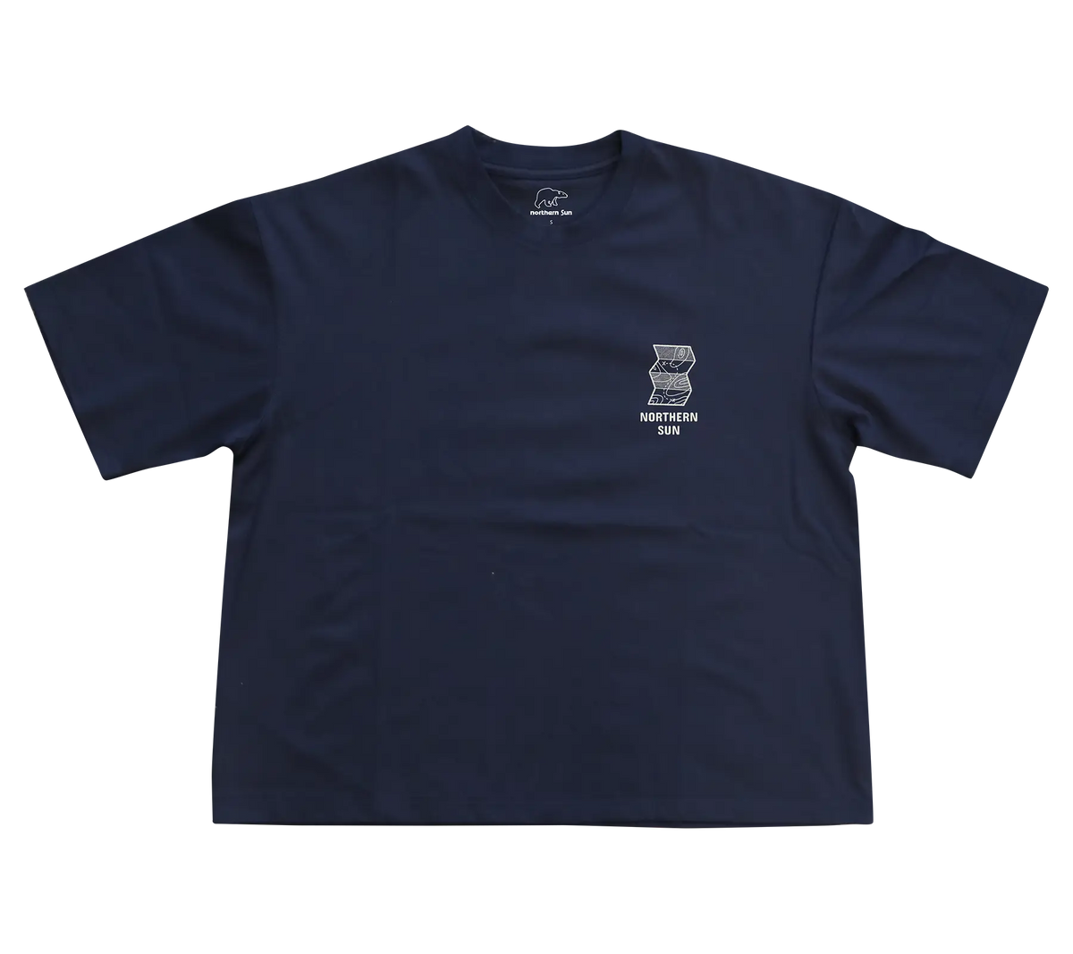 Navy women's T-shirt by Northern Sun featuring a front paddle design, perfect for comfortable everyday wear and stylish casual looks.