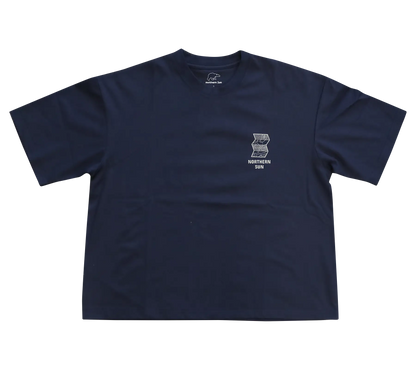 Navy women's T-shirt by Northern Sun featuring a front paddle design, perfect for comfortable everyday wear and stylish casual looks.