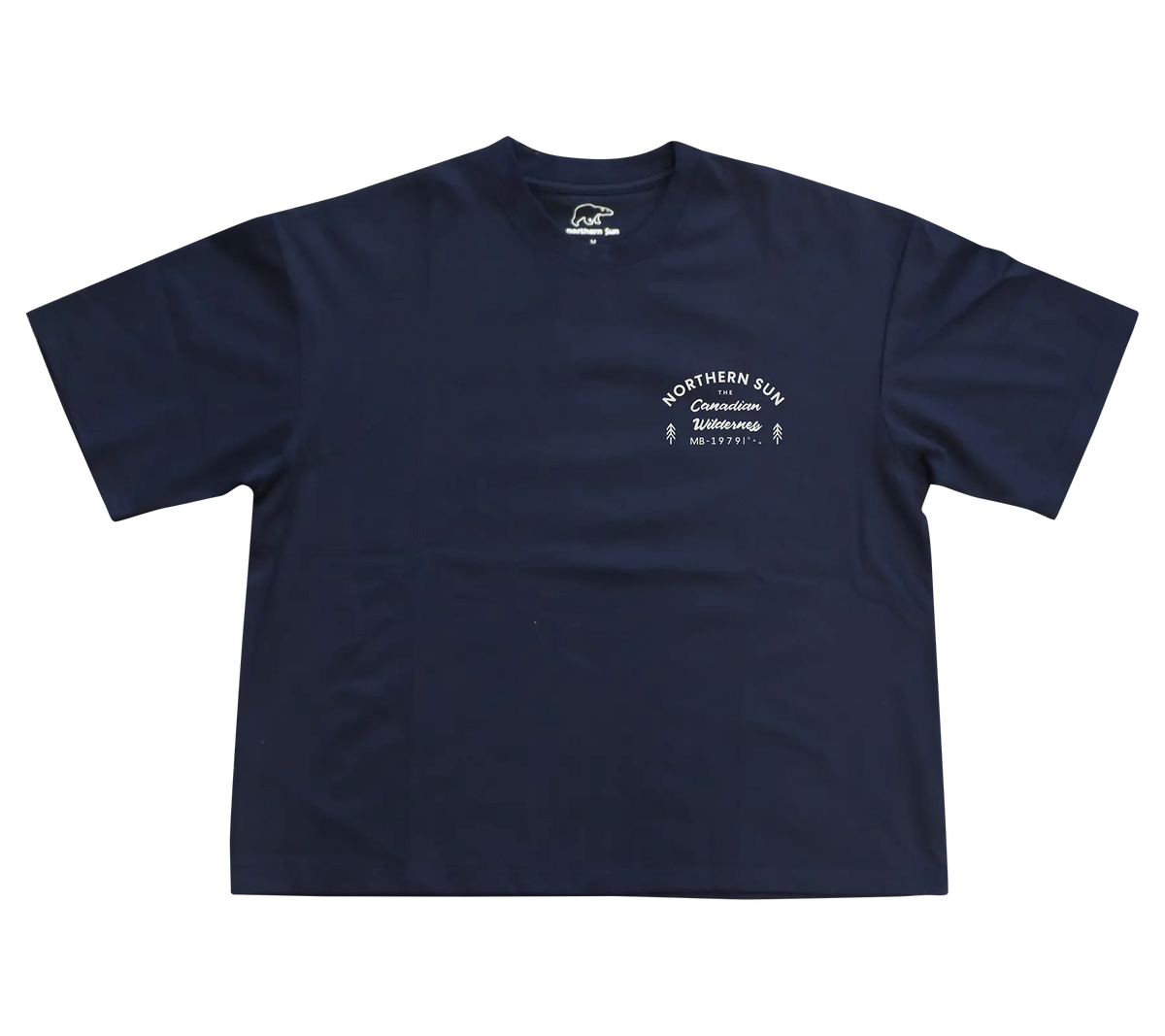 Navy women's T-shirt with Northern Sun logo front, casual and stylish everyday wear.