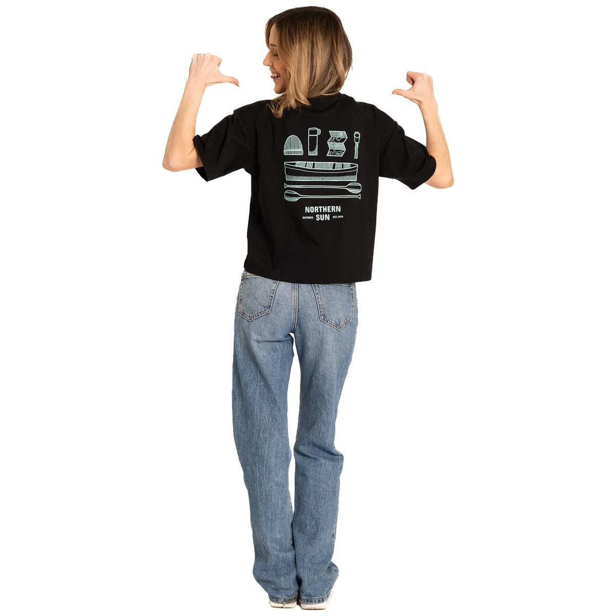 Northern Sun women's T-shirt featuring a casual fit, soft fabric, and stylish design for comfortable everyday wear.