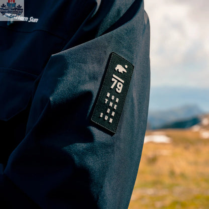 Northern Sun men's 3-in-1 waterproof winter parka with hood and multiple pockets, suitable for cold mountain weather.