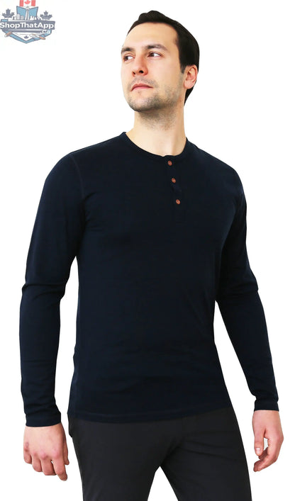 NorthWool Men's Merino Blend Henley — Heavyweight - Shopthatapp.ca