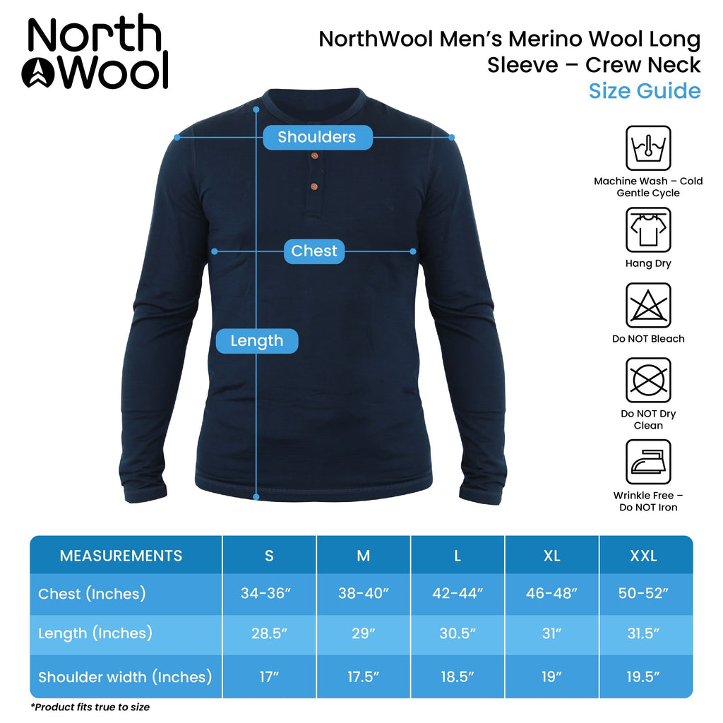 NorthWool Men's Merino Blend Henley — Heavyweight