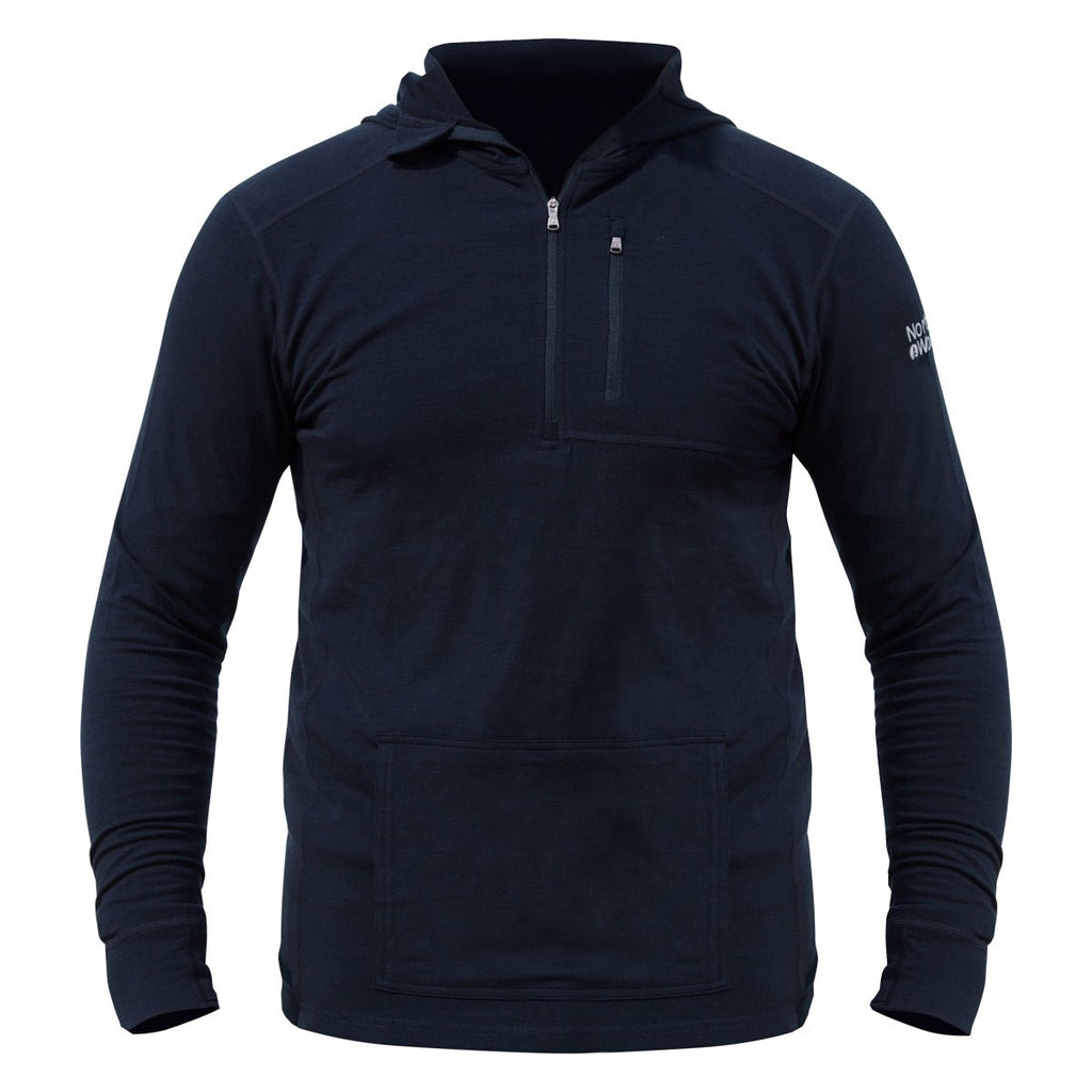 NorthWool Men's Merino Blend 1/4 Zip Hoodie — Heavyweight