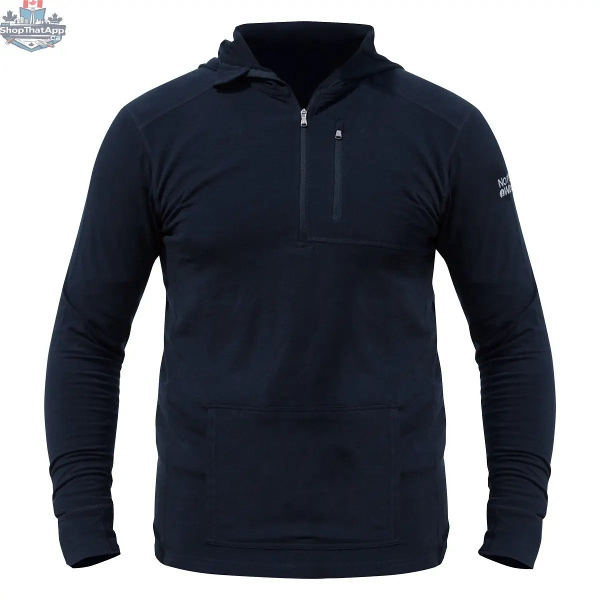 NorthWool Men's Merino Blend 1/4 Zip Hoodie — Heavyweight - Shopthatapp.ca