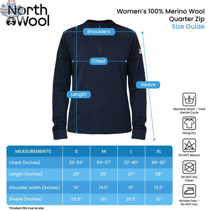 NorthWool Women's Merino Blend 1/4 Zip Pullover — Heavyweight - Shopthatapp.ca