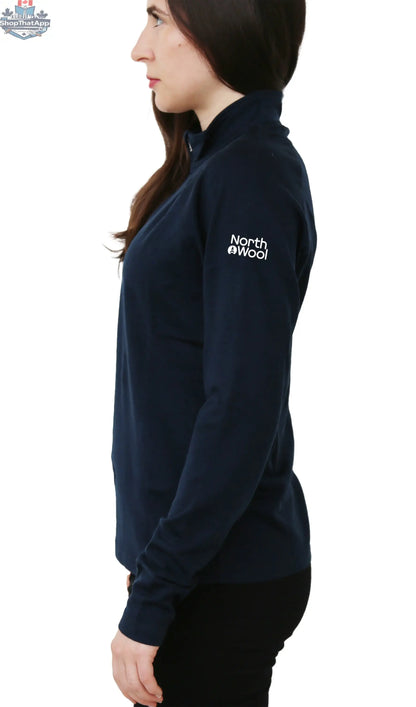 NorthWool Women's Merino Blend 1/4 Zip Pullover — Heavyweight - Shopthatapp.ca