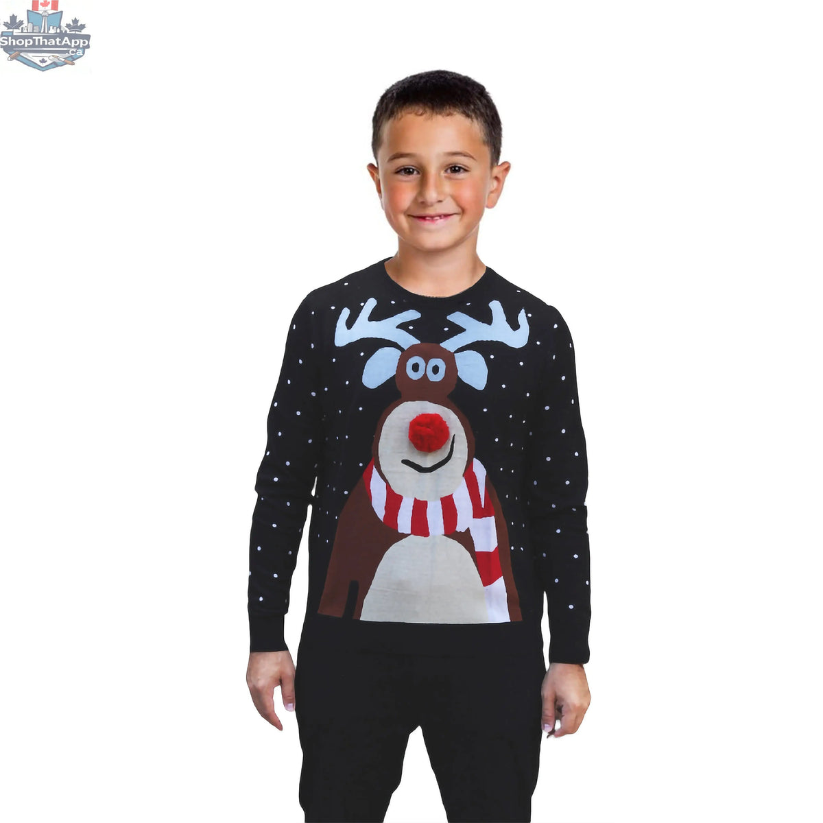 Nosy Reindeer Christmas Sweater - Shopthatapp.ca