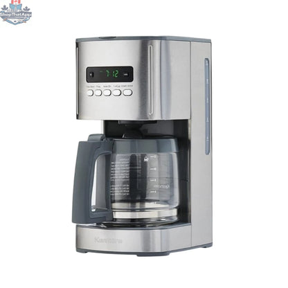 Kenmore 12-cup programmable coffee maker by oboxliquidation with glass carafe and digital control panel.