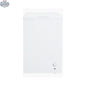 White Koolatron 3.5 cu ft freezer for optimal storage, compact design, with a clean, smooth exterior and adjustable temperature control.